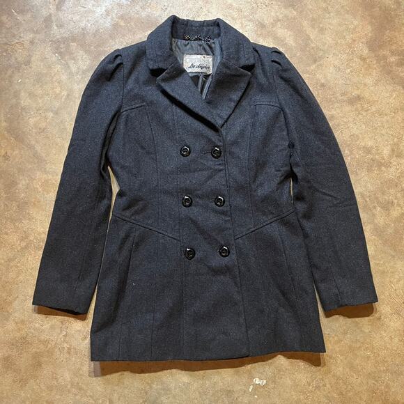 Vintage 80s Guess Los Angeles Wool Pea Coat - Picture 1 of 4